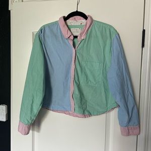 Cropped Button Up Top